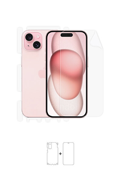 Wrapsol IPHONE 15 FULL BODY 360 DERECE ÖN ARKA VE YAN KORUYUCU POLİÜRETAN FİLM