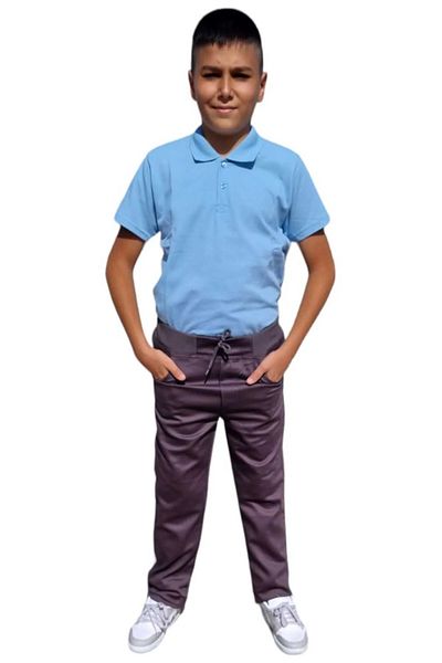 Uniquerrs Boy's Lycra Elastic Waisted Canvas School Trousers