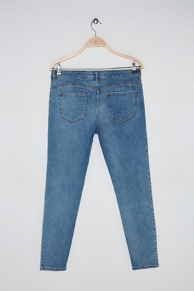 MANGO Woman Pantaloni albaștri de damă 53010570