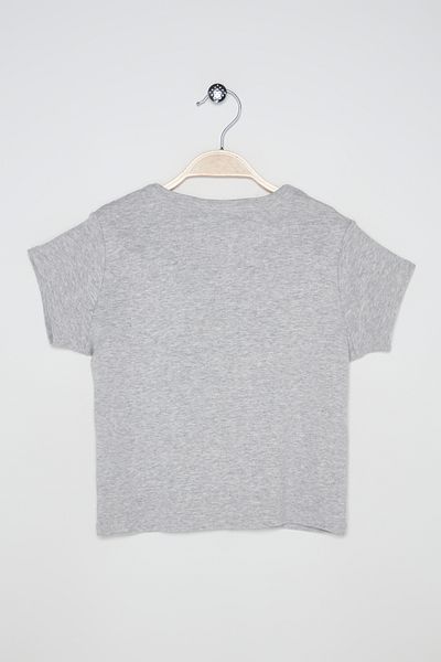 MANGO Kids Tricou gri deschis pentru fete
