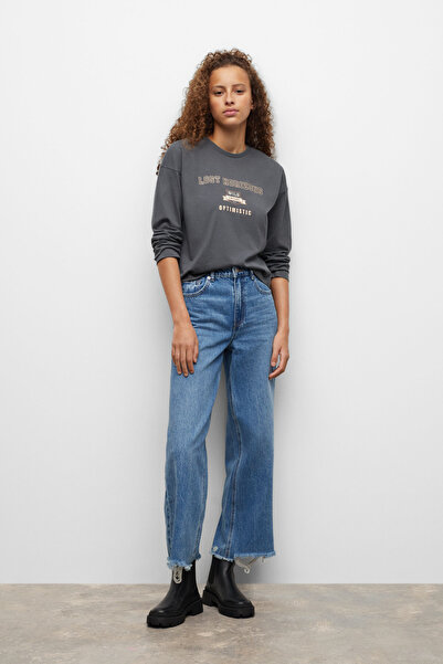 MANGO Kids Γκρι μπλουζάκι για κορίτσι