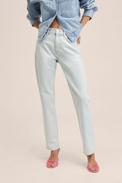 MANGO Woman Modré dámské džíny 27014764