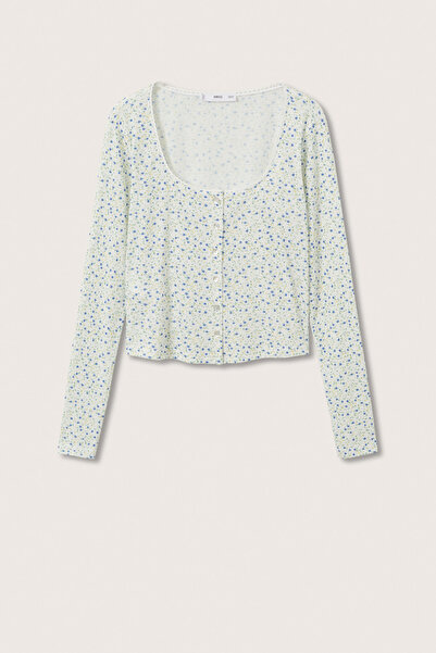 MANGO Woman Синій жіночий кардиган 27095768