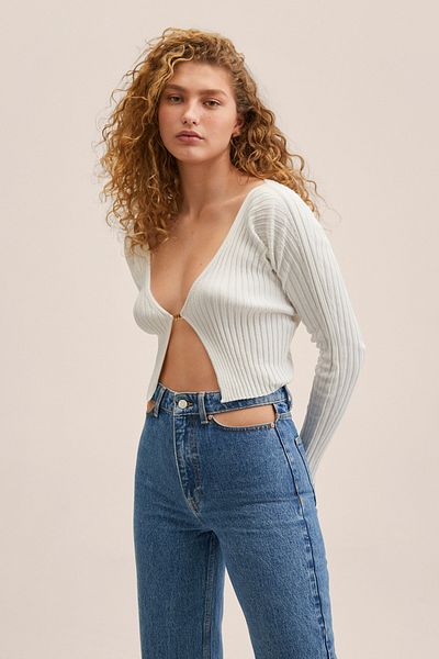 MANGO 27035803 Damen/Mädchen Weiß