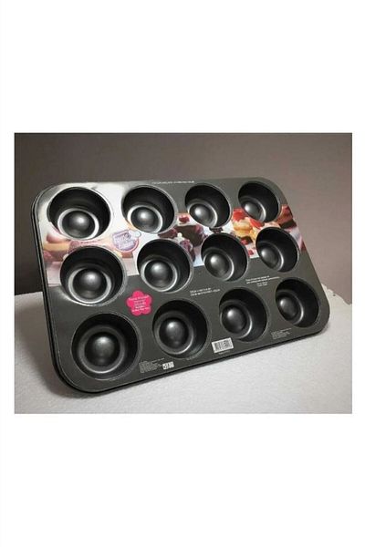Fame Kıtchen 12-Piece Fireproof Non-Stick Teflon Coated Pipe Muffin Cake Mold