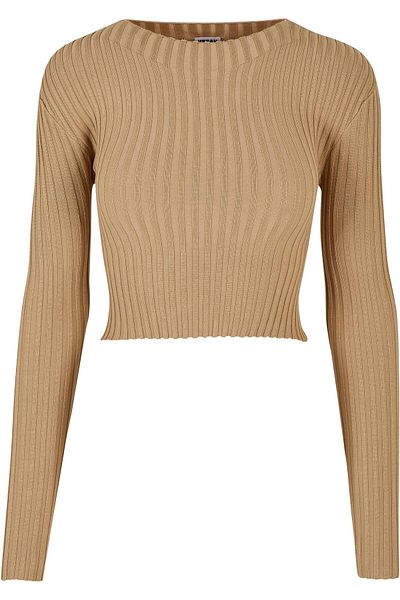 Urban Classics Damen Ladies Short Rib Knit Twisted Back Sweater