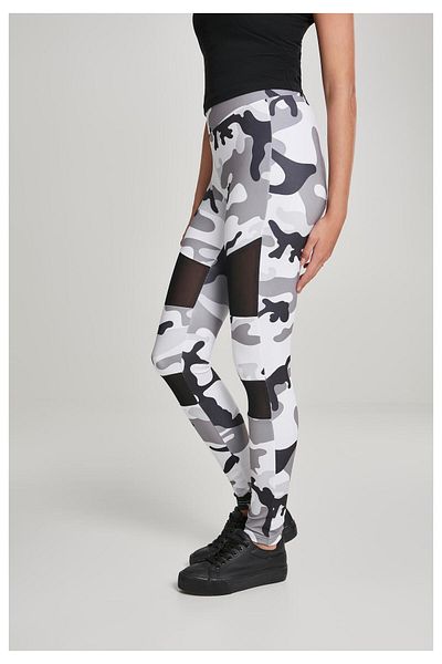 Urban Classics Damen Ladies Camo Tech Mesh Leggings