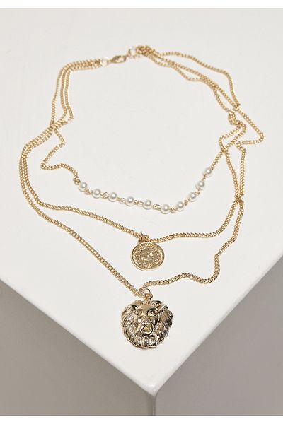 Urban Classics Accessoires Halskette mit Löwenmotiv