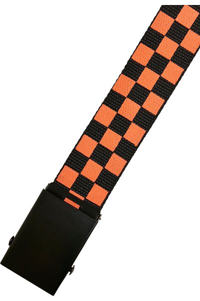 Urban Classics Accessoires Gürtel aus kariertem und einfarbigem Canvas, 2er-Pack