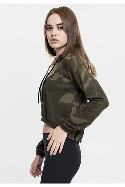 Urban Classics Damen Ladies Camo Cropped Hoody
