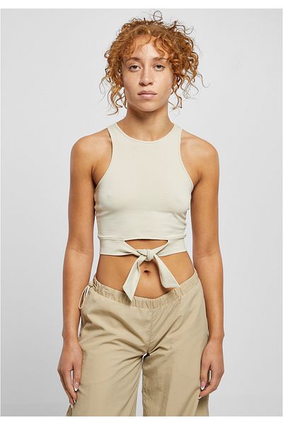 Urban Classics Damen Ladies Cropped Knot Top
