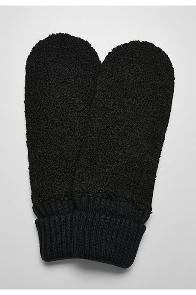 Urban Classics Unisex Sherpa Sentetik Deri Eldivenler