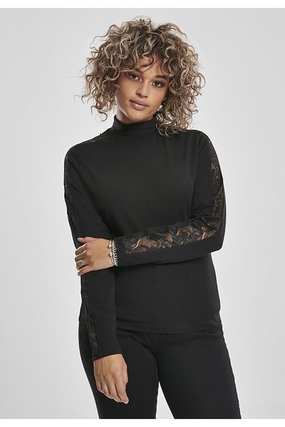 Urban Classics Damen Bayan Dantel Çizgili LS