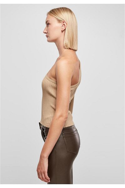 Urban Classics Damen Ladies Short Rib Knit One Sleeve Sweater