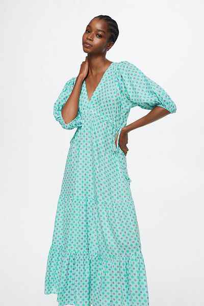 MANGO 27008640 Φορέματα και ολόσωμες φόρμες Aqua Green