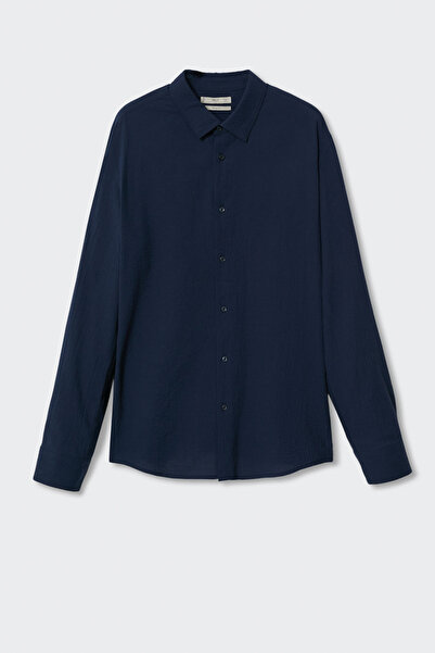 MANGO Man Темно-синій чоловічий гольф 37000799