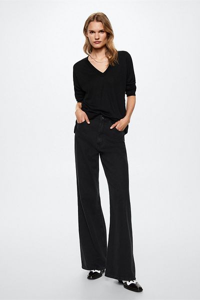 MANGO 37013790 Pulovere și cardigane Negru