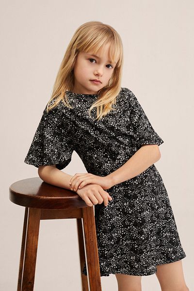 MANGO Kids Μαύρο Γυναικείο Φόρεμα 27066329