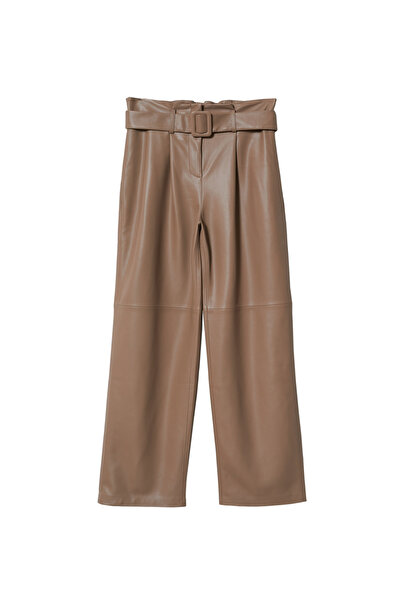 MANGO Gri Kadın Pantolon 37035903