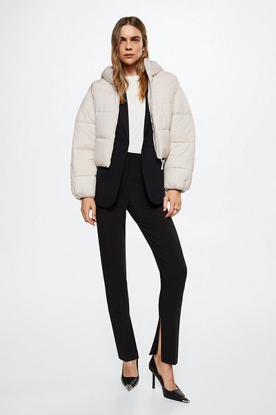 MANGO Dámská parka Ecru 37027714