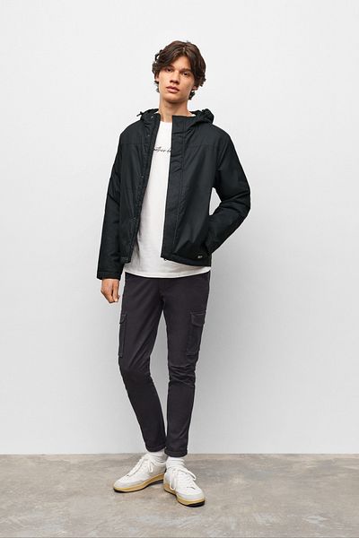 MANGO Kids Dunkelgraue Jacke für Jungen
