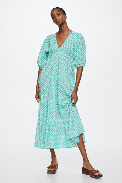 MANGO 27008640 Φορέματα και ολόσωμες φόρμες Aqua Green