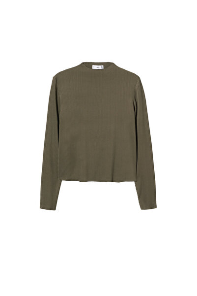 MANGO 37003852 Μπλουζάκια Χακί