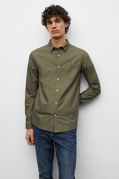 MANGO Kids Dunkelkhakifarbenes Hemd für Jungen