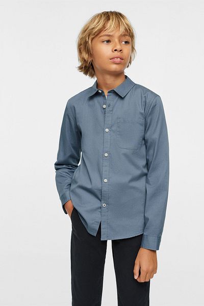 MANGO Kids 37024009 Сорочки сині