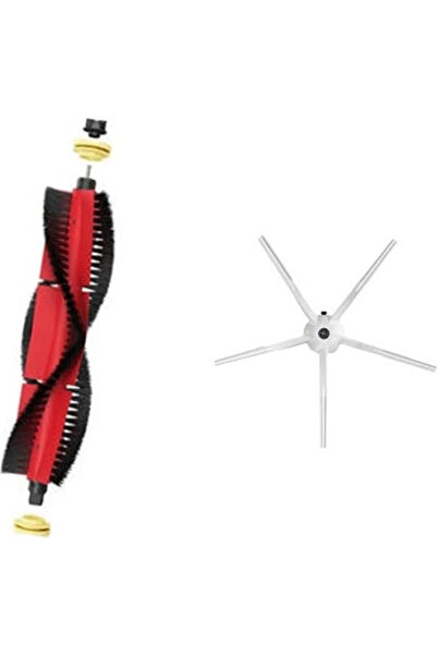 srfn ticaret Σετ αξεσουάρ συμβατό με Roborock S50 - 1 κύρια και πλαϊνή βούρτσα