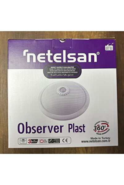 Netelsan 360 Hareket Sensörlü Tavan Armatürü Çift Duylu (3 yıl Garantilidir)