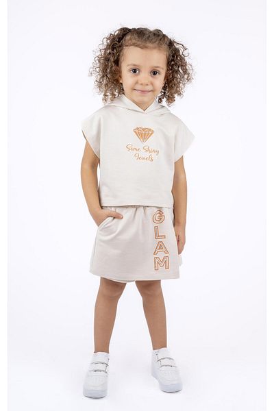 best kids Girl's Stone Color Printed Shorts Skirt