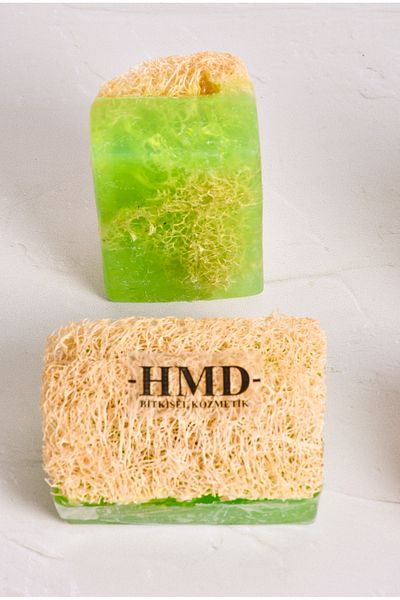 HMD BİTKİSEL KOZMETİK صابون الصبار بألياف اليقطين الطبيعية 4 قطع