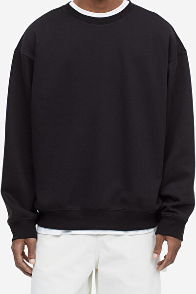 NAKRUF Ανδρικό φούτερ oversize μαύρο