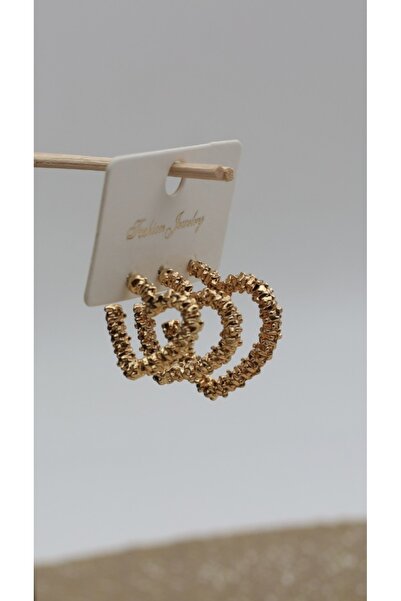 monalisatoka Kadın Hasır Gold 3'Lü Küpe Seti