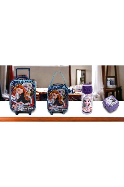 Frozen Kindergarten Bag with Squeegee Box Connection (4 PIECES SCHOOL SET)