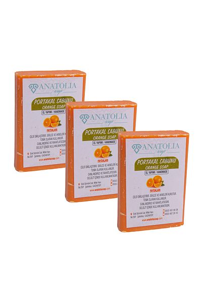 Anatolia Soap 3 Natural Orange Soap Economical Package