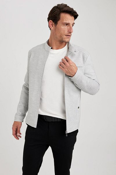 DeFacto Stand Collar Slim Fit sezónní bunda – podšitá a s kapsami W2040Az23Au
