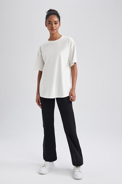 DeFacto Fit Sportsman Jogger Φούτερ Φαρδύ φαρδύ πόδι Basic ίσιο ύφασμα Skuba Diver A0566ax23au