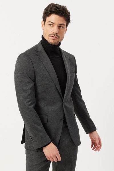 ALTINYILDIZ CLASSICS Ανδρικό κοστούμι Anthracite Slim Fit Slim Fit Mono γιακά