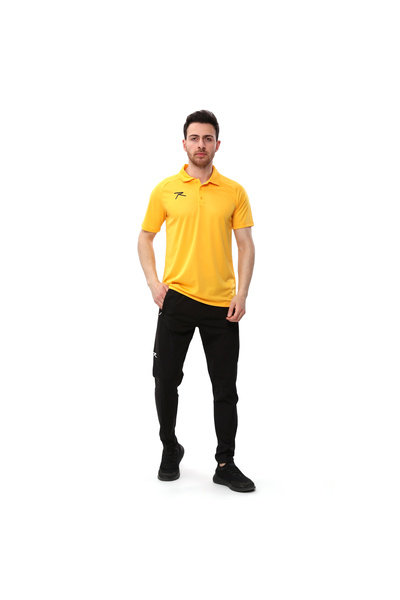raru Ceres Men's Yellow Polo T-shirt - Short Sleeve
