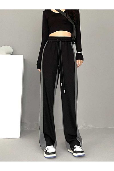 DEEFWEAR Φούτερ Harajuku Zip Tracksuit Stripe Detail Oversize