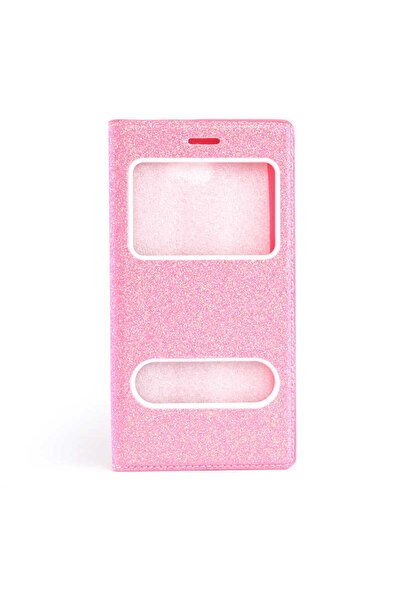 Fibaks Samsung Galaxy C7 Uyumlu Kılıf Kapaklı Simli Parlak Lüks Koruyucu 360 ...