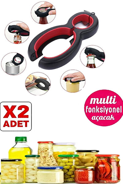 Berdina Home 2li Kavanoz Konserve Açacağı 6+1 Fonksiyonlu Kola Şişe Kapağı Açma