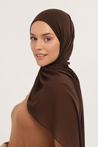 Altobeh Έτοιμο πρακτικό πολυτελές καπό σιφόν σάλι καφέ