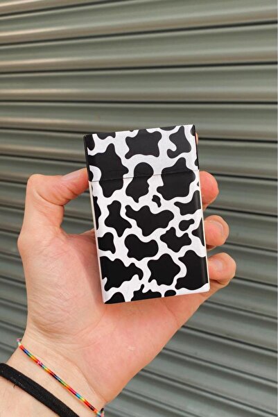 Namgo Siyah Beyaz İnek Desenli Standart Plastik Sigara Tabakası Kutusu