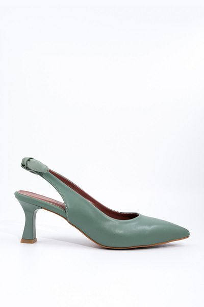 Modabuymus Mint Green - Back Bow Heeled Stiletto Shoes - Minipony