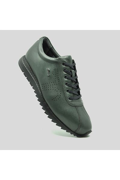 Fosco Genuine Leather Green Sports Men's Shoes 2756 755