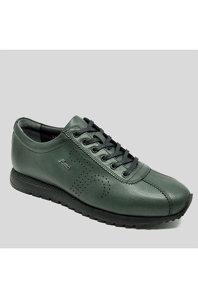 Fosco Genuine Leather Green Sports Men's Shoes 2756 755
