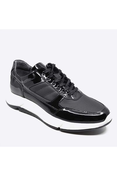 Fosco Genuine Leather Black Sneaker Men's Shoes 2880 430 710